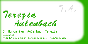 terezia aulenbach business card